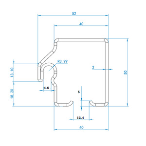 Rail de rideau latéral de camion en acier galvanisé à chaud, profilé en C sur mesure - Product Image 4