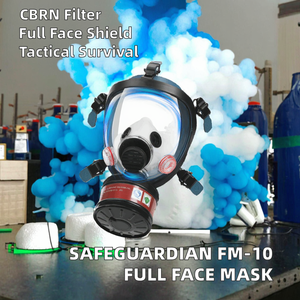 หน้ากากป้องกันแก๊สพิษ SafeGuardian รุ่น FM-10 <span class=keywords><strong>CBRN</strong></span> พร้อมไส้กรองแบบพรีเมียม หน้ากากครอบเต็มหน้า ซิลิโคน ใช้ซ้ำได้ สำหรับการเอาชีวิตรอดทางยุทธวิธี ป้องกันสารเคมี - Product Image 2