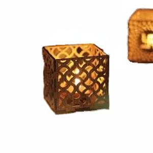 Porte-bougie décoratif en métal finition or premium pour bougie chauffe-plat, idéal pour la maison spirituelle, le festival Diwali, l'ambiance de Noël - Product Image 1