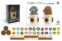 Jouet de projection pour chien Bichon Frise Teddy, projecteur tasse à café, jouet de reconnaissance animale pour tout-petits, jouet d'emmaillotage, jouets pour bébés OEM