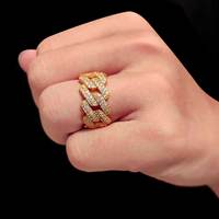 Bague personnalisée en argent 925 avec moissanite, plaquée or 14K et 18K, bague cubaine de haute qualité, bague de couple