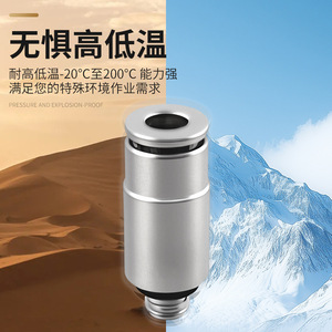 <b>Quick</b> Coupler M5 External Thread 1/2 Inch Pneumatic Metal Fast <b>Connector</b> For Air Compressor PU Tube High Pressure - Product Image 3