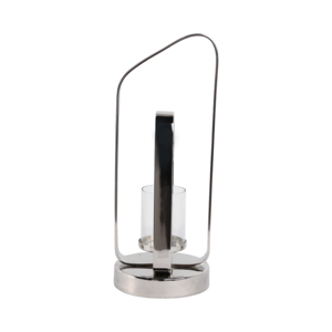 Metal And Glass <b>Candle</b> Holder <b>Hurricane</b> Stylish Home Decor Accent For Pillar Candlestick Table - Product Image 4