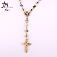 Collier religieux mauvais yeux en or 18k, pendentif religieux, nouveau Design, en cuivre, fabriqué à la main, emballage séparé, Z025