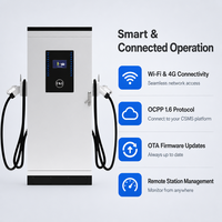 Nouvelle station de recharge rapide pour véhicules électriques DC commerciale IP54 triphasée 60 kW 120 kW 160 kW CCS2 RFID avec WIFI OCPP