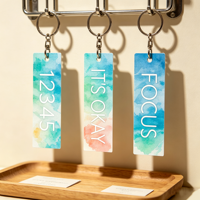 Autocollants sensoriels personnalisés pour pendentifs et chaînes, ornements adhésifs texturés anti-stress pour la décoration de sacs, clés, salles de classe et bureaux