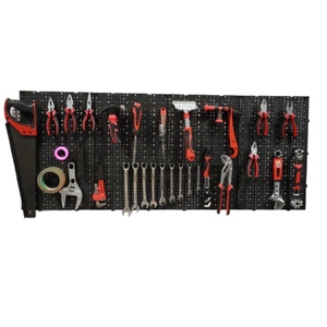 Kit de panneaux perforés en plastique pour rangement mural, organisateur de rangement mural, panneau de présentation pour outils - Product Image 1