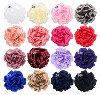 Grande broche 11cm en tissu de mousseline de soie faite à la main Broches à fleurs roses-Accessoires de bricolage pour chaussures et robes Broches à la mode principalement fabriquées