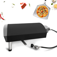 Four à pizza portable d'extérieur en acier inoxydable moderne avec revêtement en poudre, vente chaude, 12 à 16 pouces, petit four à gaz commercial