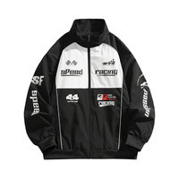 Veste unisexe tendance coupe-vent à imprimé numérique 240g % polyester à manches longues toutes saisons pour la course automobile et la moto