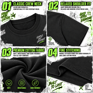 Fabricants de vêtements, t-shirts personnalisés, streetwear, t-shirts en coton épais effet délavé, t-shirts coupe ample pour hommes, impression photo DTG. - Product Image 3