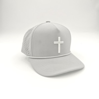 Casquette de golf de haute qualité à 5 panneaux avec visière incurvée, logo brodé personnalisé, imperméable, avec cordon, style décontracté et sportif