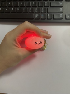 Luminous Plastic Bun Keychain Cute Glowing Dumpling <b>Stress</b> Relief Toy Pendant - Product Image 3