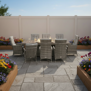Set Divano Sezionale da Esterno con Braciere 6 Pezzi per Giardino e Patio, Resistente a Tutte le Condizioni Atmosferiche - Esaurito - Product Image 1