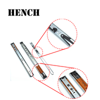 Glissière à roulement à billes à ouverture par poussée, extension complète 45 mm, en fer, capacité de charge 21-30 kg, FP450 pour armoire de cuisine