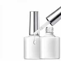 Kit de vernis à ongles en gel de résine 15ML avec logo personnalisé, base et top coat, ultra brillant, UV LED, à retirer par trempage