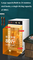 Sécheur à saucisses en acier inoxydable, commercial, entièrement automatique, rotatif, suspendu, pour la viande de canard fumée, sécheur alimentaire
