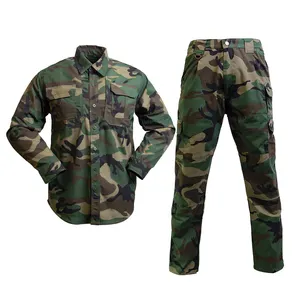 Roupa de combate camuflada para atividades ao ar livre, uniforme de camuflagem para caça tática