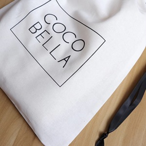 Sac à chaussures en coton réutilisable et écologique, grand format, pour sac à main, impression de logo personnalisé, pochette en mousseline, sac cadeau en coton avec cordon de serrage - Product Image 3