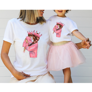 Autocollants thermocollants personnalisés lavables pour vêtements et t-shirts, motif mère-fille-fils, impression DTF, super maman et enfants - Product Image 3