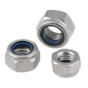 Écrous de blocage Nylock en acier inoxydable 304 DIN 985 <span class=keywords><strong>à</strong></span> filetage <span class=keywords><strong>gauche</strong></span> avec insert en nylon bleu pour la vente en gros - Product Image 1