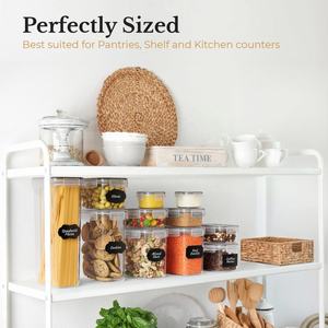 42 Pcs Plastic Kitchen and Pantry Organization Cereal <b>Flour</b> Dry Food Sugar Spice Airtight Food Storage <b>Containers</b> Canisters Set - Product Image 6