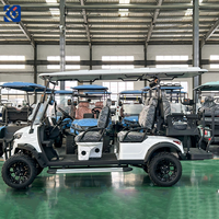 Voiture de golf électrique CAMP 5KW, batterie lithium longue portée, 6 places, chariot de golf pour utilisation en flotte commerciale, carrosserie en acier durable