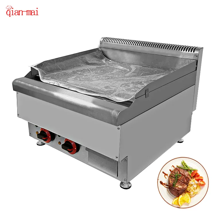 Gas Countertop Stainless Steel Gas Griddle Professional Kitchen Equipment Steak Potato Grill Griddle For Restaurant