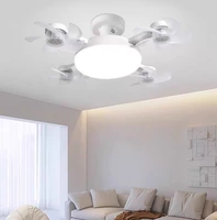Plafonnier LED moderne et créatif 50-60W avec ventilateur silencieux à télécommande, décoration intérieure