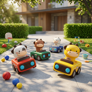 Animal Press <b>Slide</b> Inertial Car Toy Manual Friction Racing Vehicle ABS <b>Plastic</b> Cartoon Baby Toddler Gift Educational Unisex 0-24 - Product Image 3