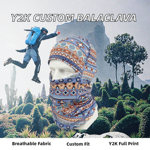 Cagoule Y2K personnalisable avec impression intégrale, masque de ski intégral respirant en polyester, unisexe, pour voyage et cyclisme - Product Image 2
