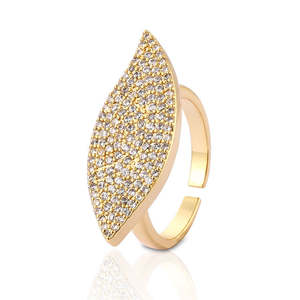 Bagues de luxe plaquées or 18 carats, nouvelles bijoux tendance pour filles et adolescentes, petites bagues en zircone en forme de cœur et d'étoile, bagues empilables plaquées or - Product Image 6