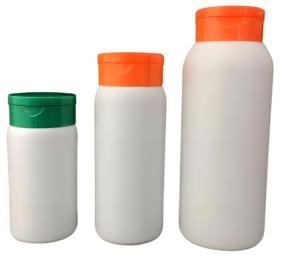 Stoples plastik kosong dengan tutup atas Flip untuk bubuk, 50/100g/200g