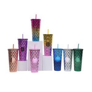 BIO <span class=keywords><strong>CROiRE</strong></span> grande capacité haute valeur de couleur éblouissant dégradé double couche créatif net rouge nouvelles grandes tasses - Product Image 1