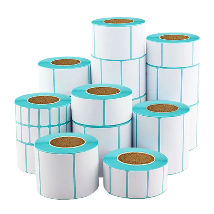 In Stock Custom Size Die Cut Organization Thermal Adhesive Sticker Label Paper Roll Shipping Labels Accepting Print Orders