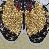 Patchs papillons brodés à paillettes, nouvelle collection 2020, accessoires de vêtements avec appliques, vente en gros, 21CM
