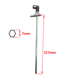 Joint universel à manivelle hexagonale de 7 mm avec <span class=keywords><strong>support</strong></span> de montage pour volets roulants, finition blanche - Product Image 4