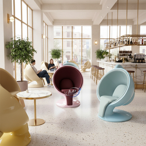 เก้าอี้พักผ่อนรูปทรงแก้วกาแฟหุ้มเบาะไฟเบอร์กลาส สำหรับใช้ในร่ม  เก้าอี้นั่งสบายทรงแก้วกาแฟ  สำหรับพื้นที่สาธารณะ - Product Image 6