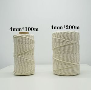 Vente en gros d'usine de <span class=keywords><strong>cordon</strong></span> de décoration DIY 3mm simple brin corde coton macramé - Product Image 5