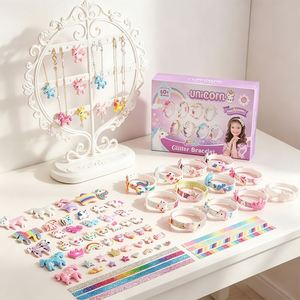 Custom Girls Hair Decoration Set DIY Headbands <b>Clips</b> <b>Bows</b> Ribbons Gems Glue Dots Creative Learning Toy Supplier - Product Image 5