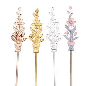 jiangc (12734) Accessoires Hanfu de style ancien, Nouveau style de <span class=keywords><strong>vase</strong></span>, bâtonnet à cheveux en alliage - Product Image 1