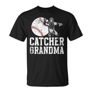 T-shirt da baseball per nonna con grafica e testo a tema catcher - Product Image 1