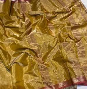 Sari de Tela Tejida ENT Akshay Sharma con Blusa, Ecológico, de Secado Rápido, Ligero, Teñido Liso, Vestido de Boda para Niñas y Mujeres - Product Image 3