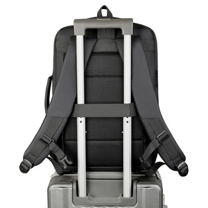 Sac à dos extensible Oxford noir pour homme, idéal pour étudiants, ordinateur portable, bagage cabine approuvé pour le vol, travail, affaires et voyages, avec port de charge USB - Product Image 6