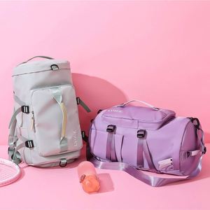 Échantillon gratuit, sac de sport personnalisé à grande capacité, sac de voyage à carreaux, compartiment pour chaussures, sac de sport - Product Image 6