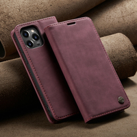 Funda Cartera Magnética de Cuero CaseMe para 14 Pro Max, Funda con Tapa Abatible, Antigolpes, con Ranuras para Tarjetas