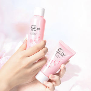 Etiqueta privada personalizada Anti-Acné Eliminador de manchas oscuras Juego de suero de tóner facial 5 piezas Cuidado DE LA PIEL Ingredientes de vitamina C Sakura Blanqueamiento DE LA PIEL - Product Image 4