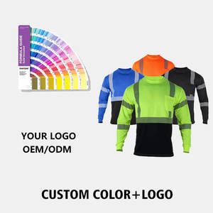 タイプR クラス3 高視認性 オレンジ 倉庫用 安全シャツ 反射 速乾 通気性 長袖 ハイビズ セーフティシャツ - Product Image 6