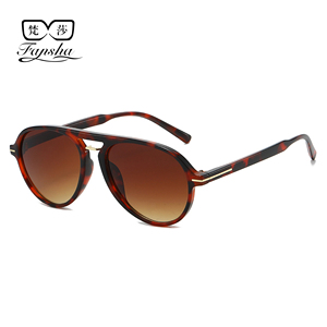 Gafas de Sol Clásicas FANSHA, Montura Negra con Detalles Dorados, Lentes Polarizadas Degradadas en Morado, Protección UV400, Diseño Elegante Unisex - Product Image 6