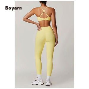 Boyarn Offre Spéciale 5 Pièces Soutien-Gorge Shorts Legging Gilet Gym Ensemble Fitness Gym Sport Wear Plus La Taille Haute Yoga Ensemble Femmes Sport Ensemble - Product Image 2